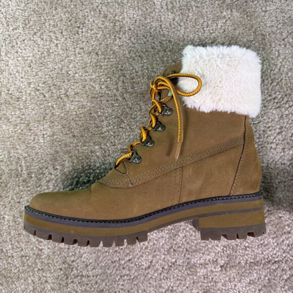 Timberland Courmayeur Valley Boots Womens Size 10 Nubuck Shearling - Picture 4 of 12